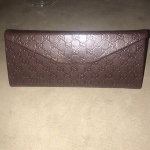 Gucci Sunglasses Case brown leather